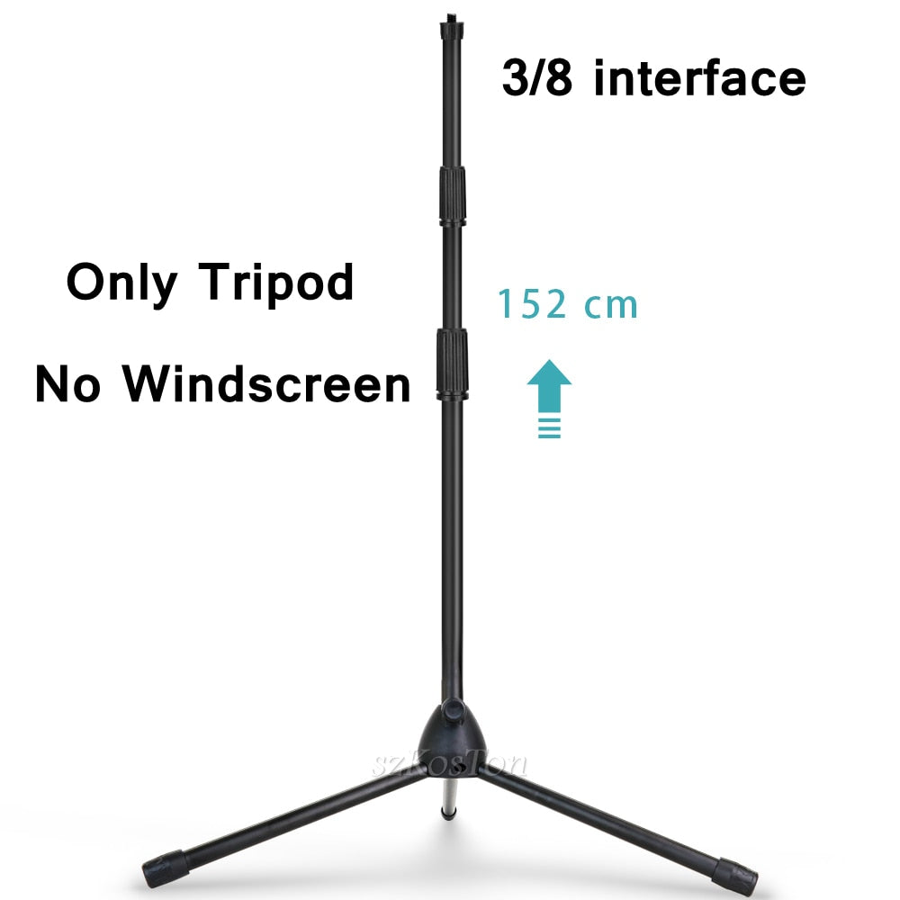 Microphone pliable avec filtre anti-pop, trépied de sol, condensateur, kits de pare-vent, bouclier d'isolation pour micro bm800, pare-brise