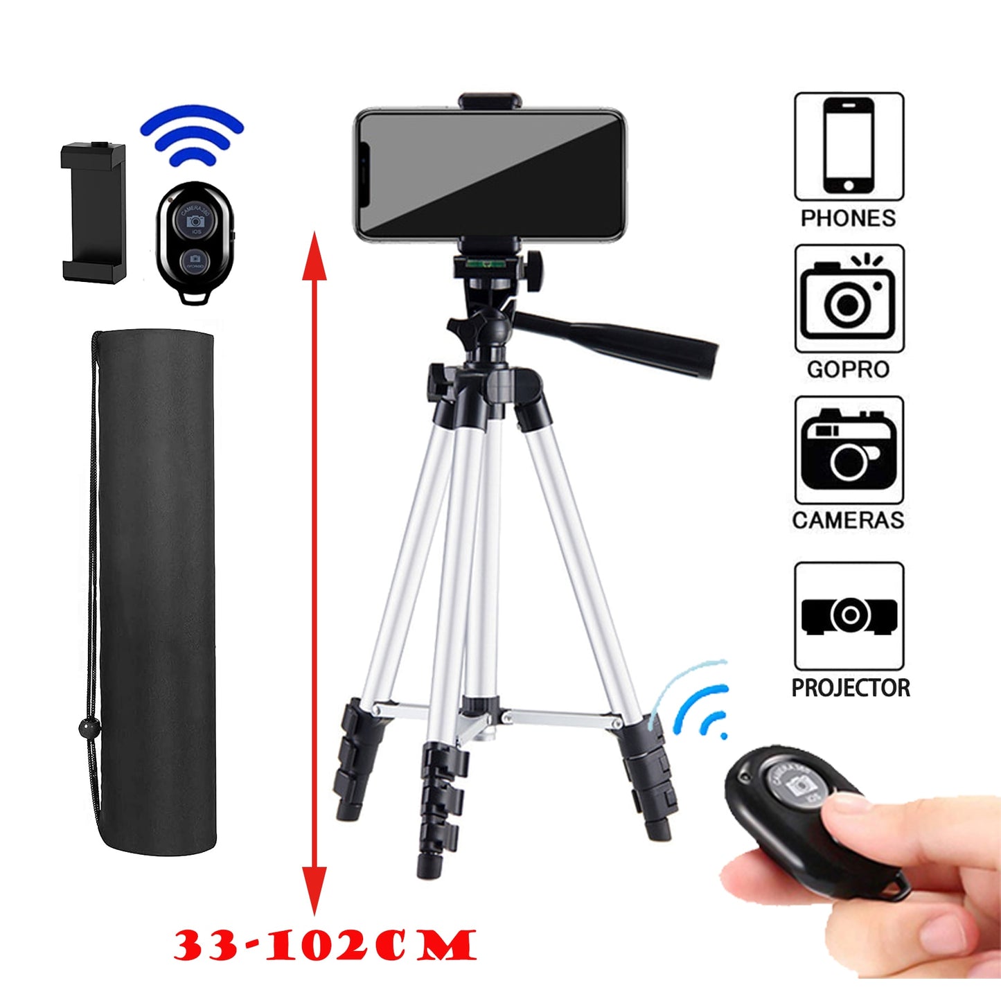 DSLR trépied Flexible extensible voyage léger support télécommande pour téléphone portable caméra Gopro Live Youtube