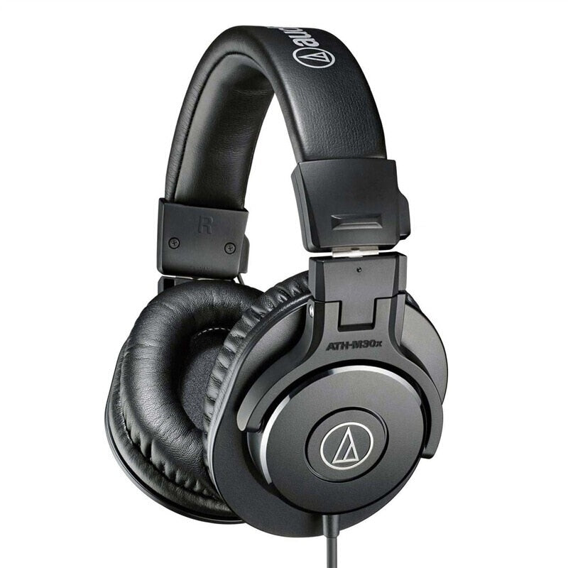 Original Audio-Technica ATH-M30x Professional Monitor Headphones Closed-back Dynamic Over-ear Headsets HiFi Foldable Earphones