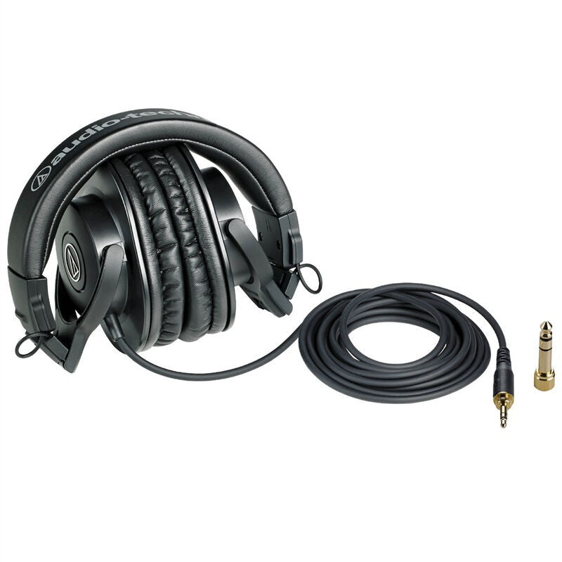 Original Audio-Technica ATH-M30x Professional Monitor Headphones Closed-back Dynamic Over-ear Headsets HiFi Foldable Earphones