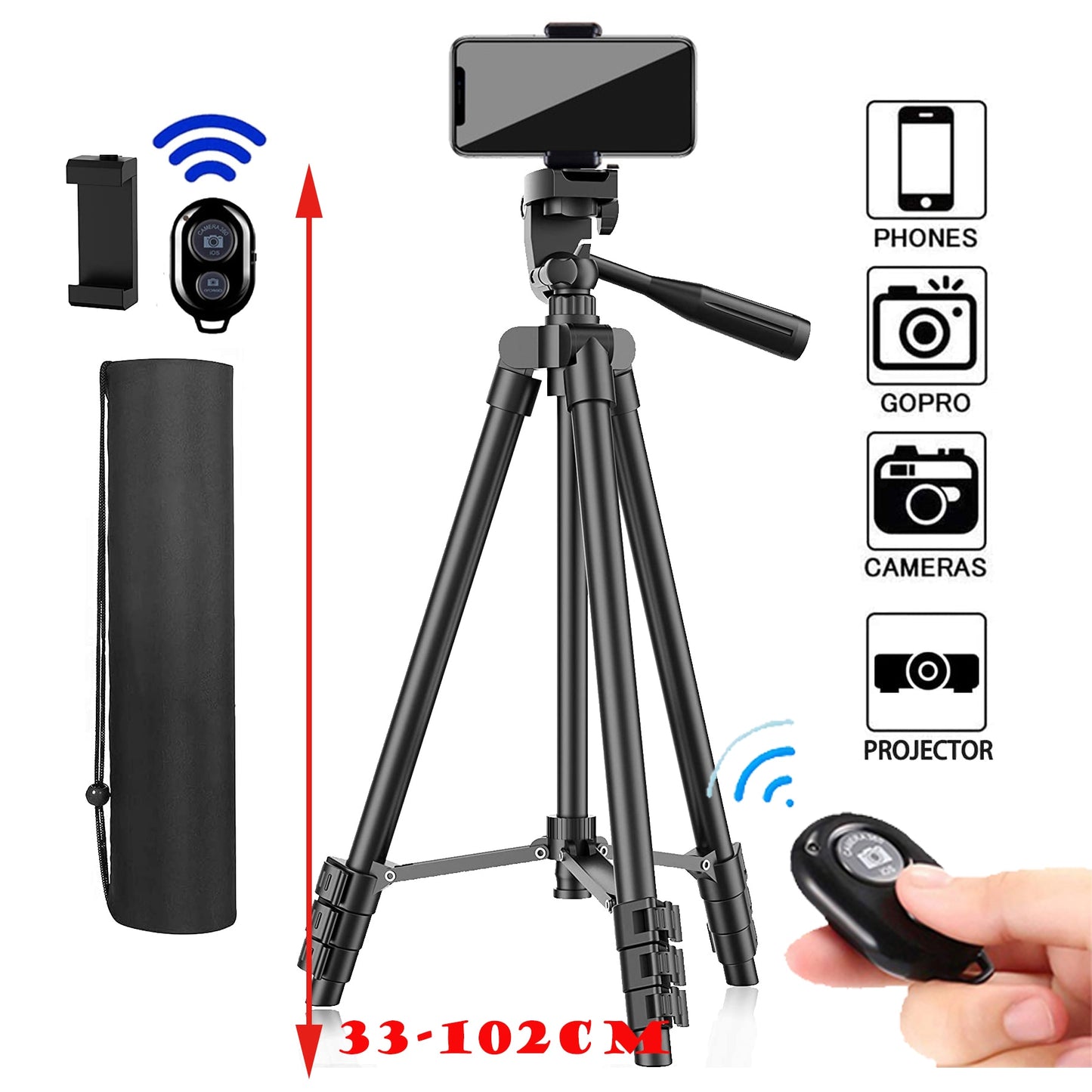 DSLR trépied Flexible extensible voyage léger support télécommande pour téléphone portable caméra Gopro Live Youtube