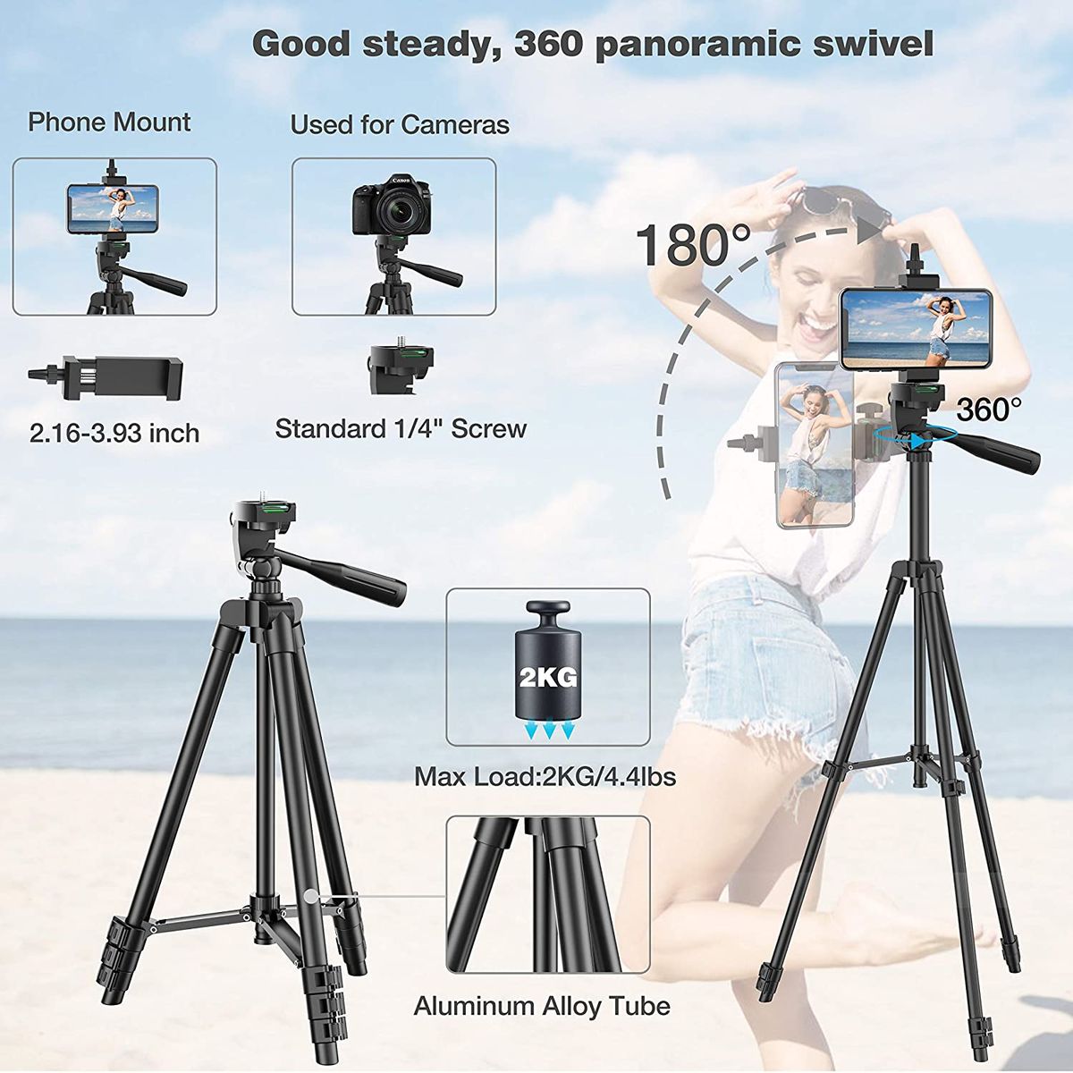 DSLR trépied Flexible extensible voyage léger support télécommande pour téléphone portable caméra Gopro Live Youtube