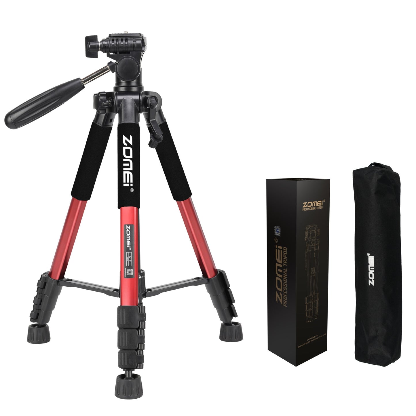 ZOMEI Q111 professionnel Portable voyage en aluminium caméra trépied et tête panoramique pour SLR DSLR appareil photo numérique trois couleurs