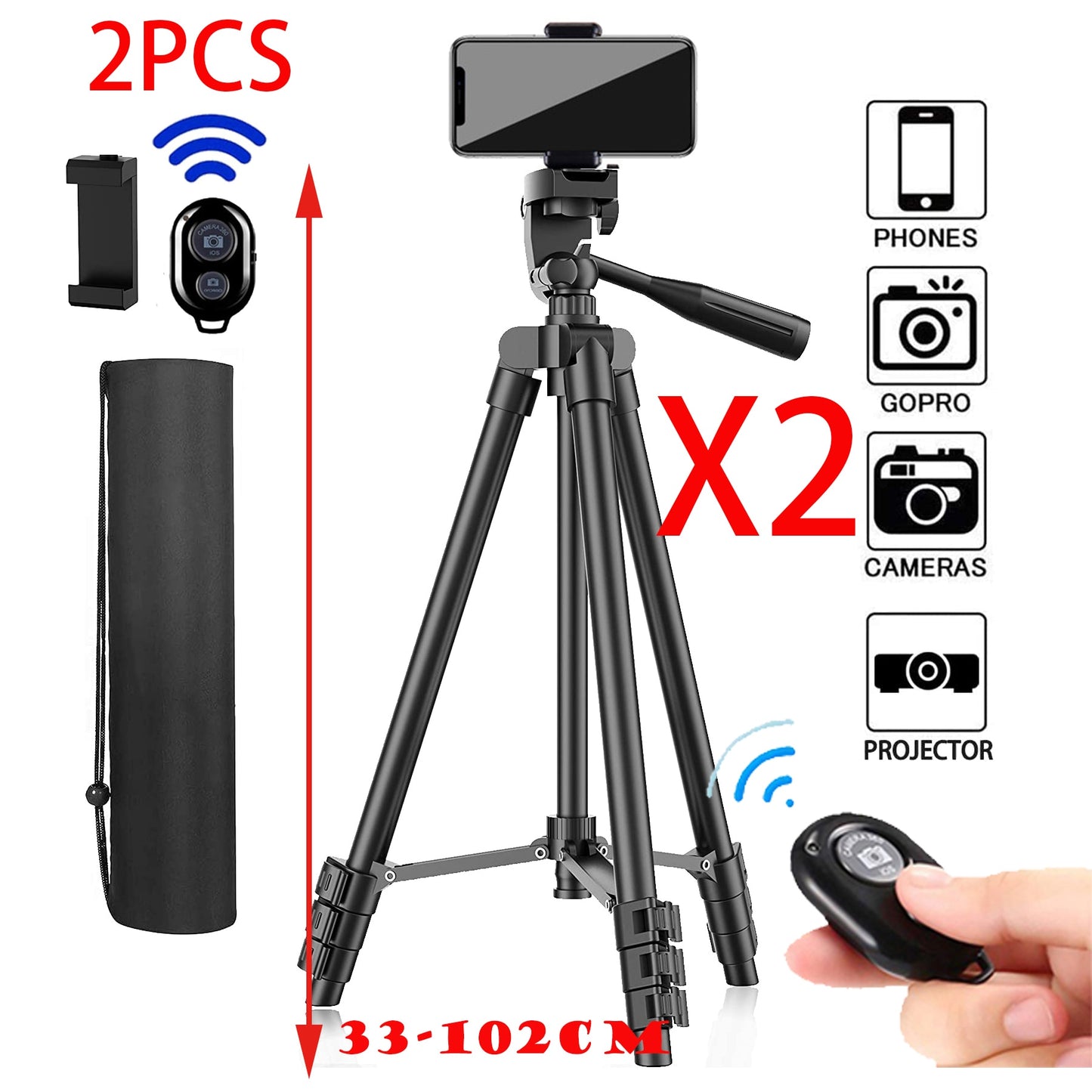 DSLR trépied Flexible extensible voyage léger support télécommande pour téléphone portable caméra Gopro Live Youtube