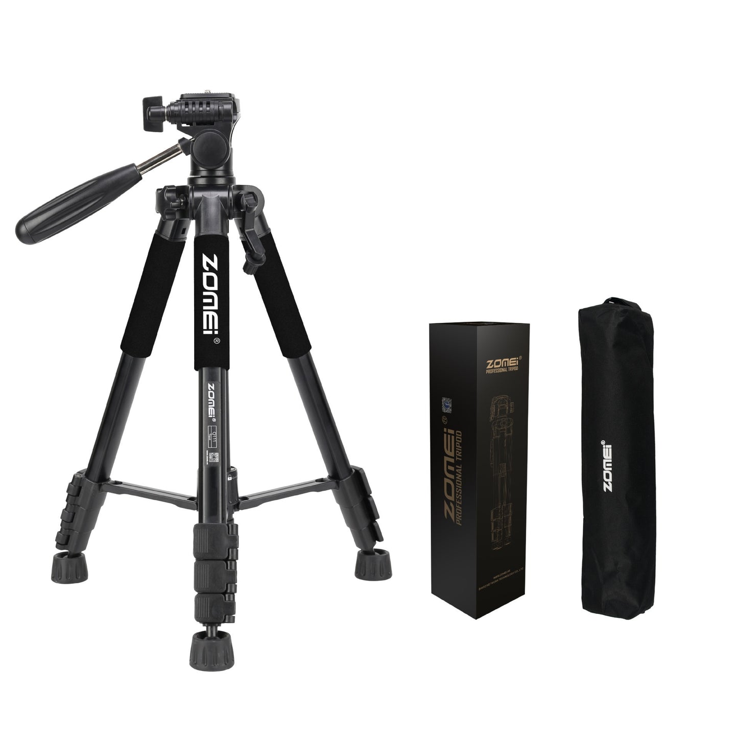 ZOMEI Q111 professionnel Portable voyage en aluminium caméra trépied et tête panoramique pour SLR DSLR appareil photo numérique trois couleurs