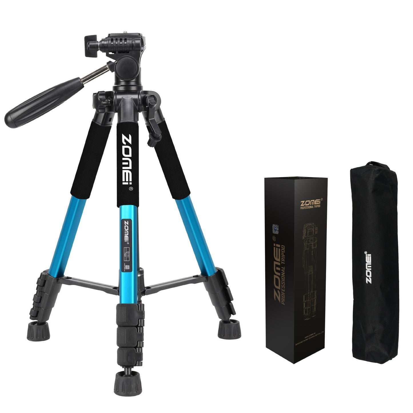 ZOMEI Q111 professionnel Portable voyage en aluminium caméra trépied et tête panoramique pour SLR DSLR appareil photo numérique trois couleurs