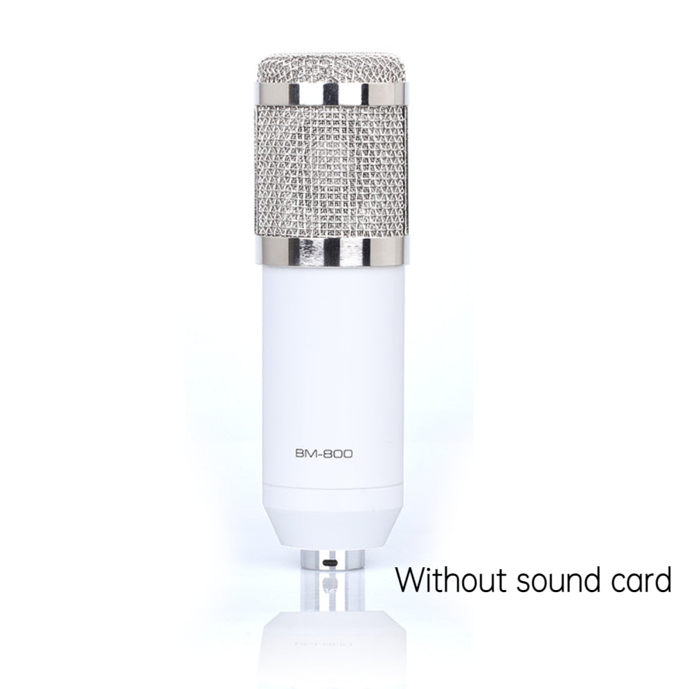 BM 800 ensemble de microphones à condensateur Microphone de Studio professionnel carte son en direct sans fil réglable micro Suspension bras de ciseaux