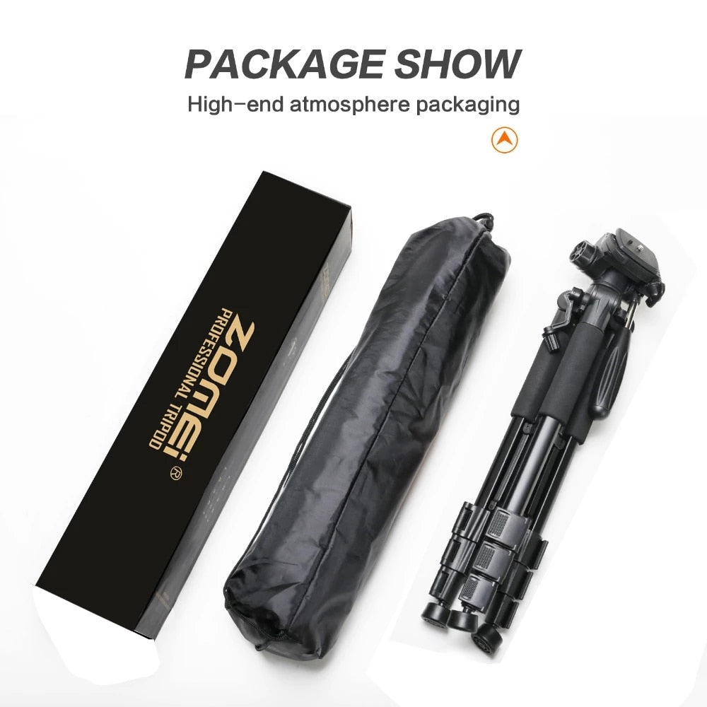 ZOMEI Q111 professionnel Portable voyage en aluminium caméra trépied et tête panoramique pour SLR DSLR appareil photo numérique trois couleurs