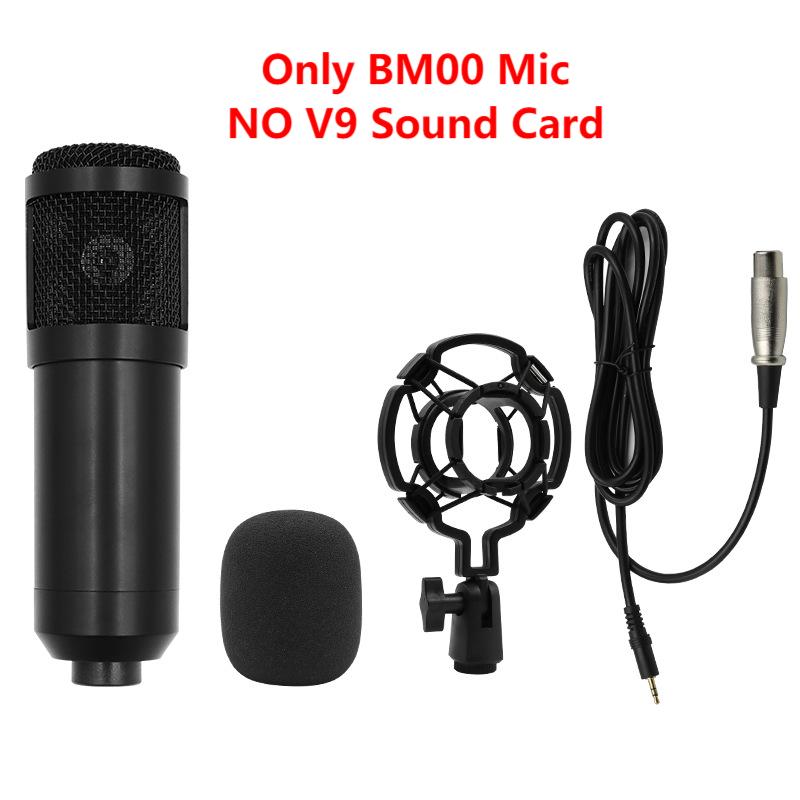 V9XPro BM800 Sound Card Studio Music Set Mixer Noise Reduction Portable Microphone Voice Live Broadcast for Phone PC Record