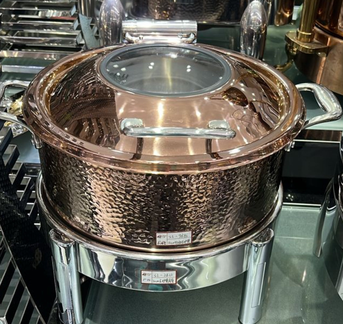Marmite chauffante ronde de luxe