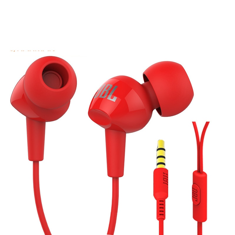 JBL C100Si Original 3.5mm filaire stéréo écouteurs basses profondes musique sport casque course écouteur appel mains libres avec microphone