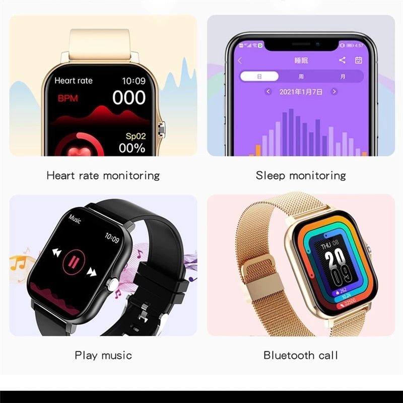 Pleine touche Sport montre intelligente hommes femmes fréquence cardiaque Fitness Tracker Bluetooth appel Smartwatch montre-bracelet GTS 2 P8 plus montre + boîte