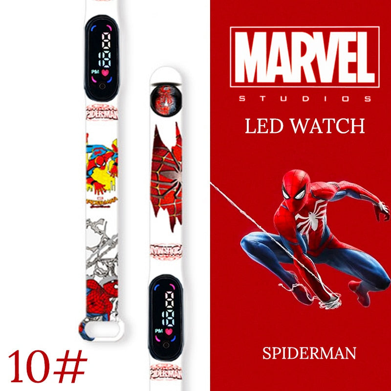 Disney Spiderman Kid # 39; s Montres Hommes Sport Bracelet Bracelet Étanche Enfants Montre Numérique Garçons LED Horloge relogio montre