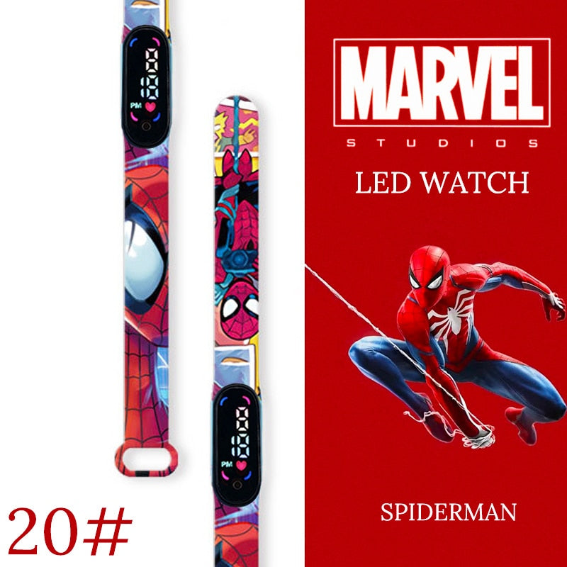 Disney Spiderman Kid # 39; s Montres Hommes Sport Bracelet Bracelet Étanche Enfants Montre Numérique Garçons LED Horloge relogio montre