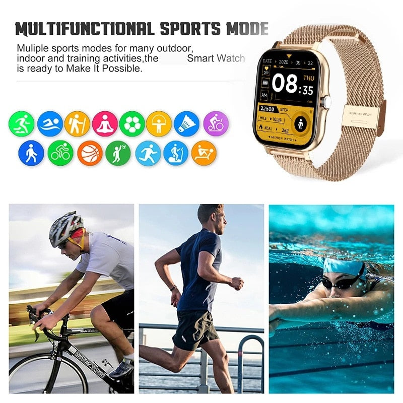 Y13 montre intelligente pour hommes femmes étanche Sport montres Fitness podomètre surveillance de la fréquence cardiaque écran tactile Bracelet d'appel