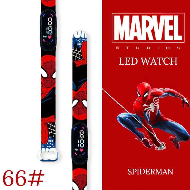 Disney Spiderman Kid # 39; s Montres Hommes Sport Bracelet Bracelet Étanche Enfants Montre Numérique Garçons LED Horloge relogio montre
