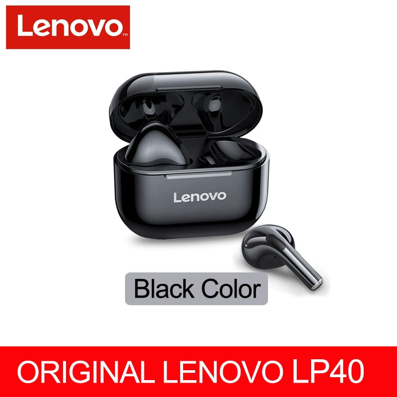 Nouveau Original Lenovo LP40 TWS écouteur sans fil Bluetooth 5.0 double réduction du bruit stéréo contrôle tactile des basses longue veille 230 mAH