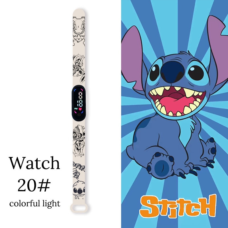 Disney dessin animé point enfants montres filles mode Bracelet LED femmes montre enfants électronique numérique étanche horloge