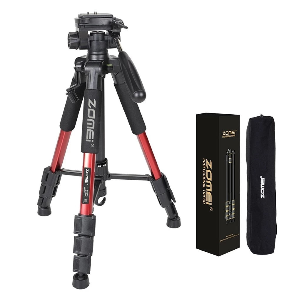 ZOMEI Q111 professionnel Portable voyage en aluminium caméra trépied et tête panoramique pour SLR DSLR appareil photo numérique trois couleurs