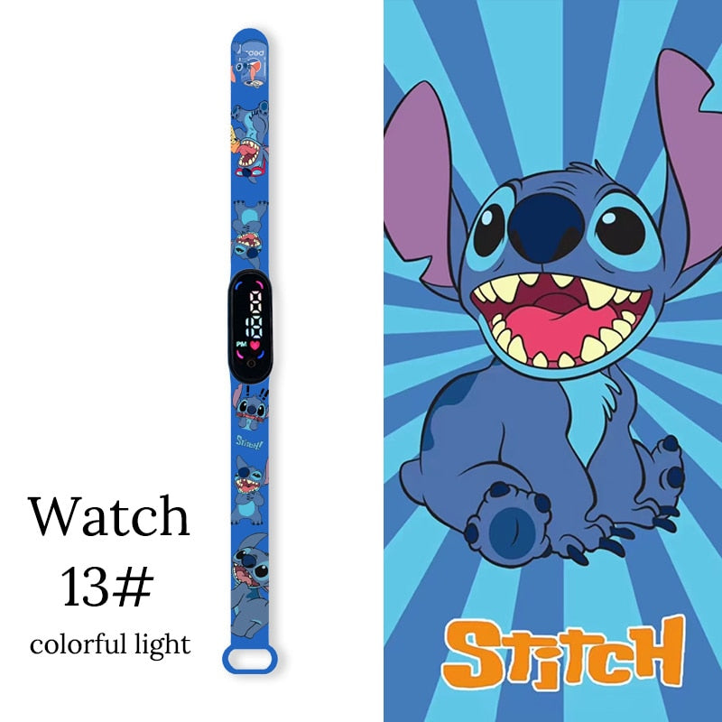 Disney dessin animé point enfants montres filles mode Bracelet LED femmes montre enfants électronique numérique étanche horloge