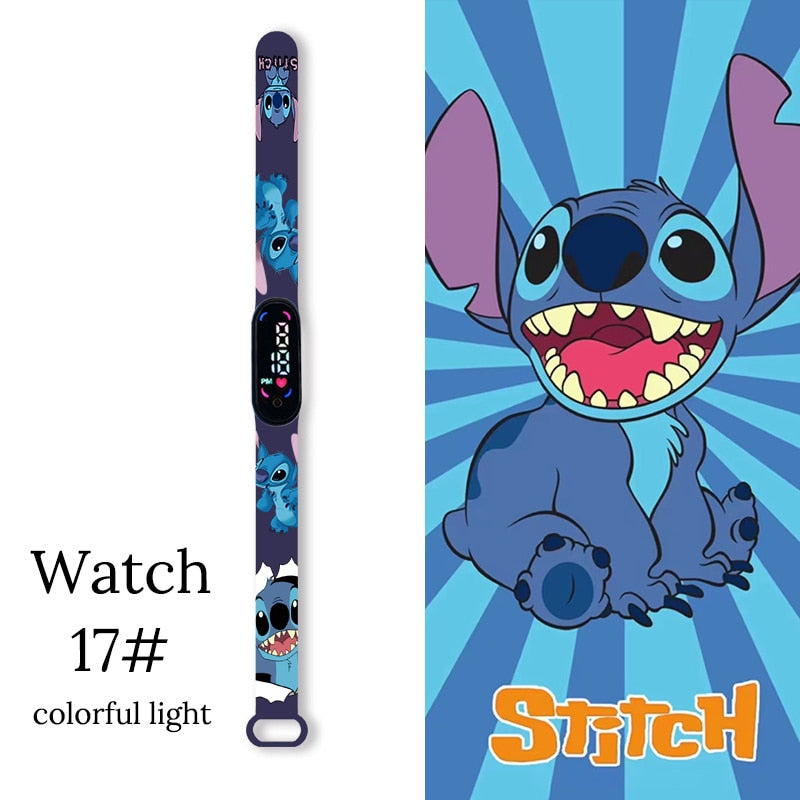 Disney dessin animé point enfants montres filles mode Bracelet LED femmes montre enfants électronique numérique étanche horloge