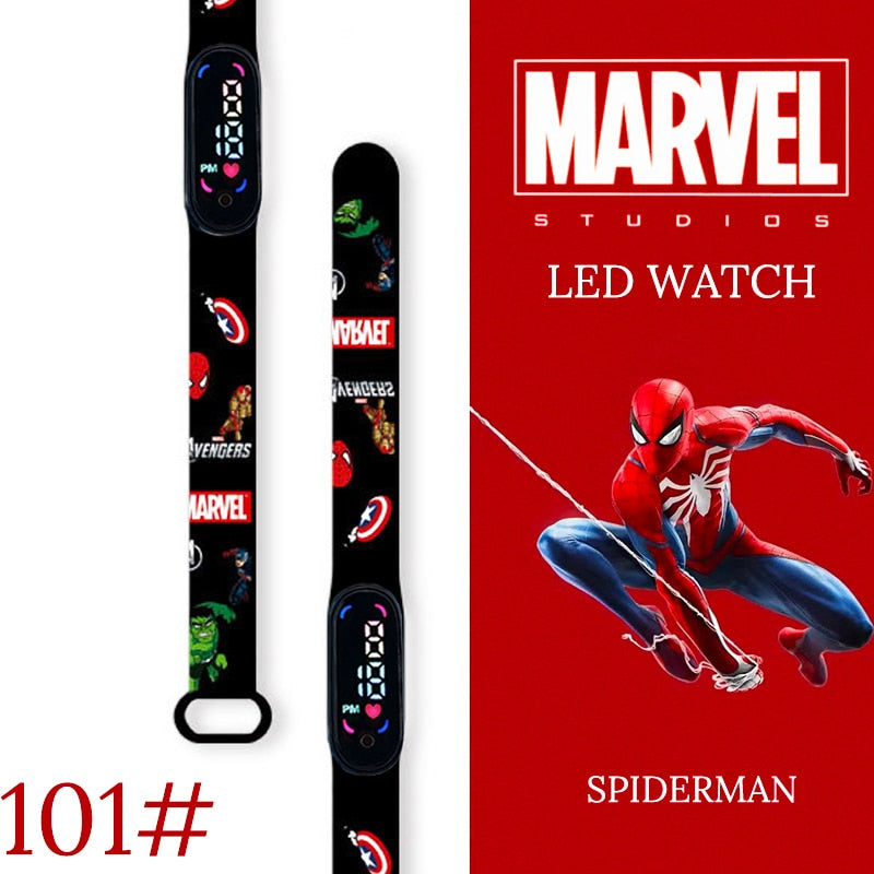Disney Spiderman Kid # 39; s Montres Hommes Sport Bracelet Bracelet Étanche Enfants Montre Numérique Garçons LED Horloge relogio montre
