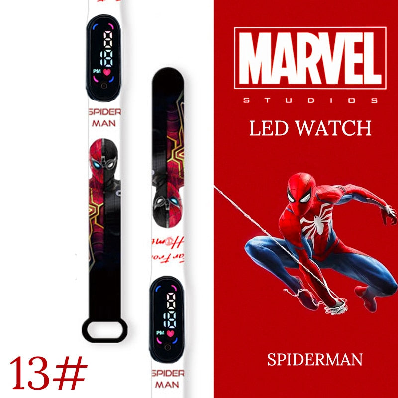 Disney Spiderman Kid # 39; s Montres Hommes Sport Bracelet Bracelet Étanche Enfants Montre Numérique Garçons LED Horloge relogio montre