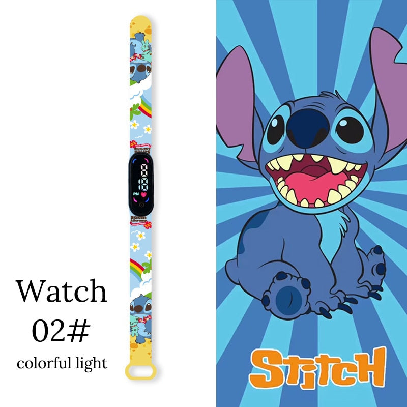 Disney dessin animé point enfants montres filles mode Bracelet LED femmes montre enfants électronique numérique étanche horloge