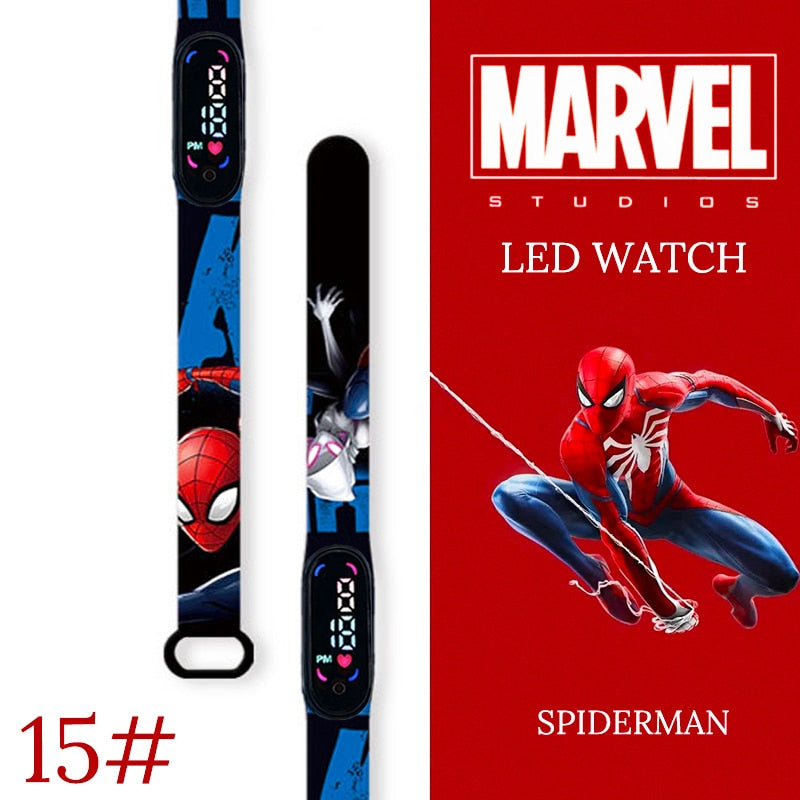 Disney Spiderman Kid # 39; s Montres Hommes Sport Bracelet Bracelet Étanche Enfants Montre Numérique Garçons LED Horloge relogio montre