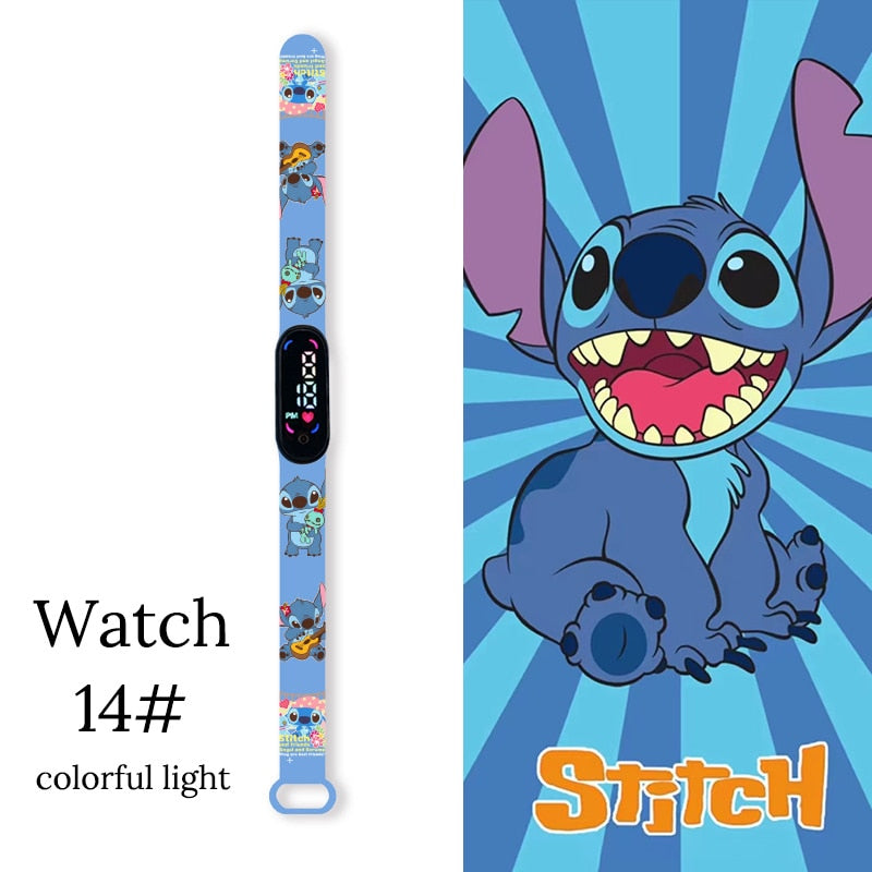 Disney dessin animé point enfants montres filles mode Bracelet LED femmes montre enfants électronique numérique étanche horloge