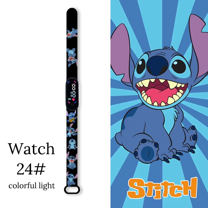 Disney dessin animé point enfants montres filles mode Bracelet LED femmes montre enfants électronique numérique étanche horloge