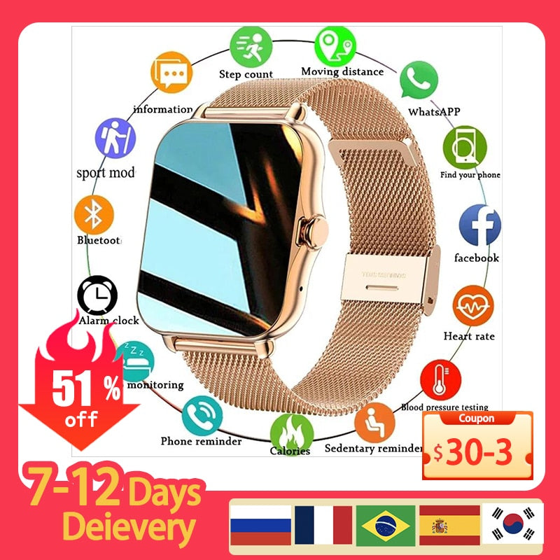 Y13 montre intelligente pour hommes femmes étanche Sport montres Fitness podomètre surveillance de la fréquence cardiaque écran tactile Bracelet d'appel