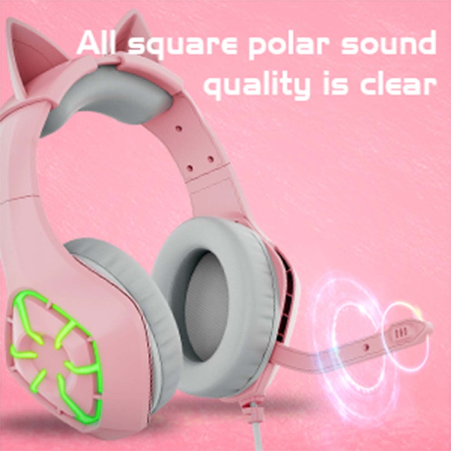 Casque de jeu sans fil USB filaire chat oreille Kitty casque Bluetooth casque 5.0 son HIFI pour PC/MAC/PS4/PS5 Microphone