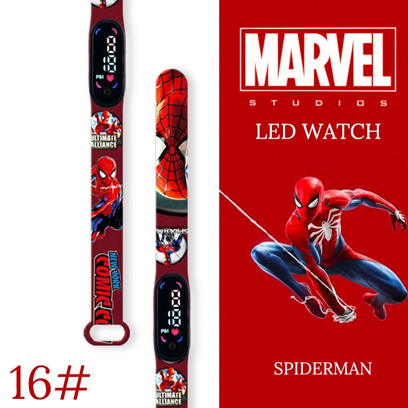 Disney Spiderman Kid # 39; s Montres Hommes Sport Bracelet Bracelet Étanche Enfants Montre Numérique Garçons LED Horloge relogio montre
