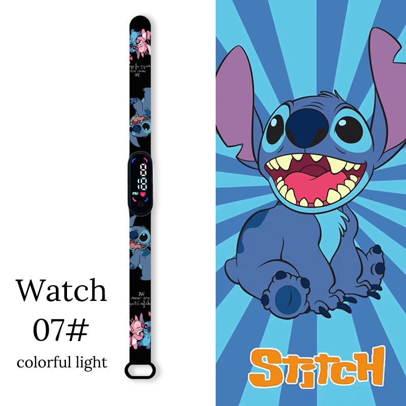 Disney dessin animé point enfants montres filles mode Bracelet LED femmes montre enfants électronique numérique étanche horloge