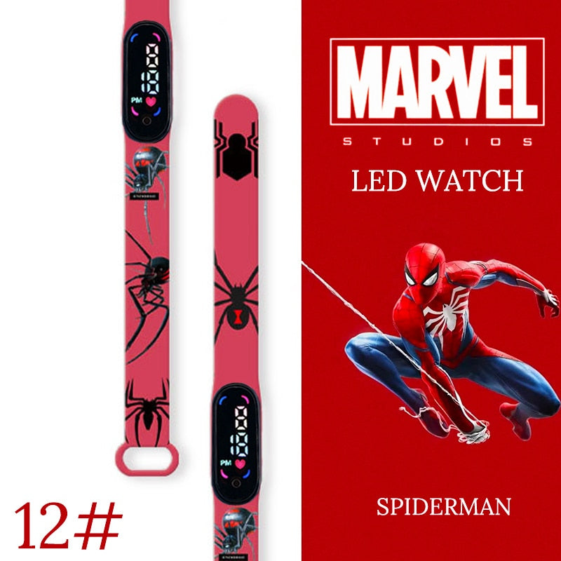 Disney Spiderman Kid # 39; s Montres Hommes Sport Bracelet Bracelet Étanche Enfants Montre Numérique Garçons LED Horloge relogio montre