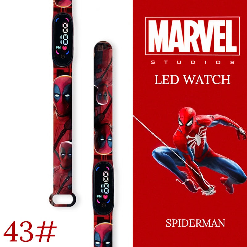Disney Spiderman Kid # 39; s Montres Hommes Sport Bracelet Bracelet Étanche Enfants Montre Numérique Garçons LED Horloge relogio montre