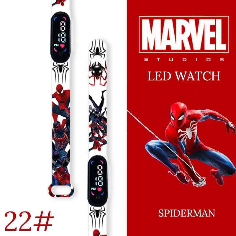 Disney Spiderman Kid # 39; s Montres Hommes Sport Bracelet Bracelet Étanche Enfants Montre Numérique Garçons LED Horloge relogio montre