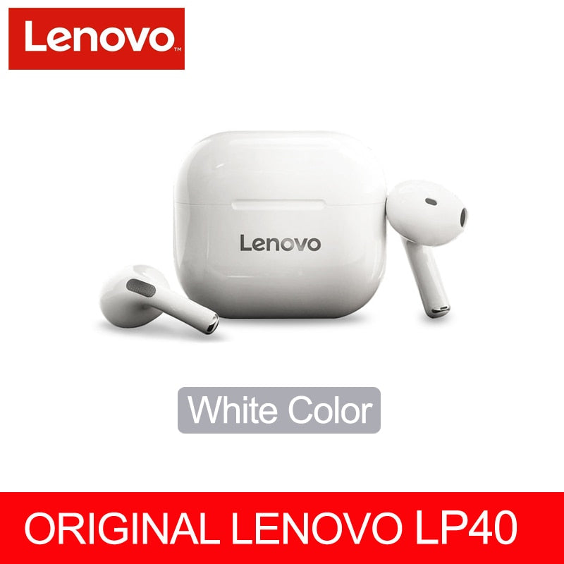Nouveau Original Lenovo LP40 TWS écouteur sans fil Bluetooth 5.0 double réduction du bruit stéréo contrôle tactile des basses longue veille 230 mAH