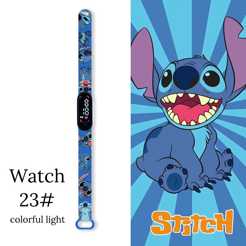 Disney dessin animé point enfants montres filles mode Bracelet LED femmes montre enfants électronique numérique étanche horloge