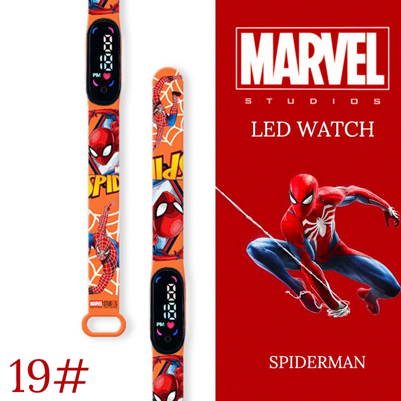 Disney Spiderman Kid # 39; s Montres Hommes Sport Bracelet Bracelet Étanche Enfants Montre Numérique Garçons LED Horloge relogio montre