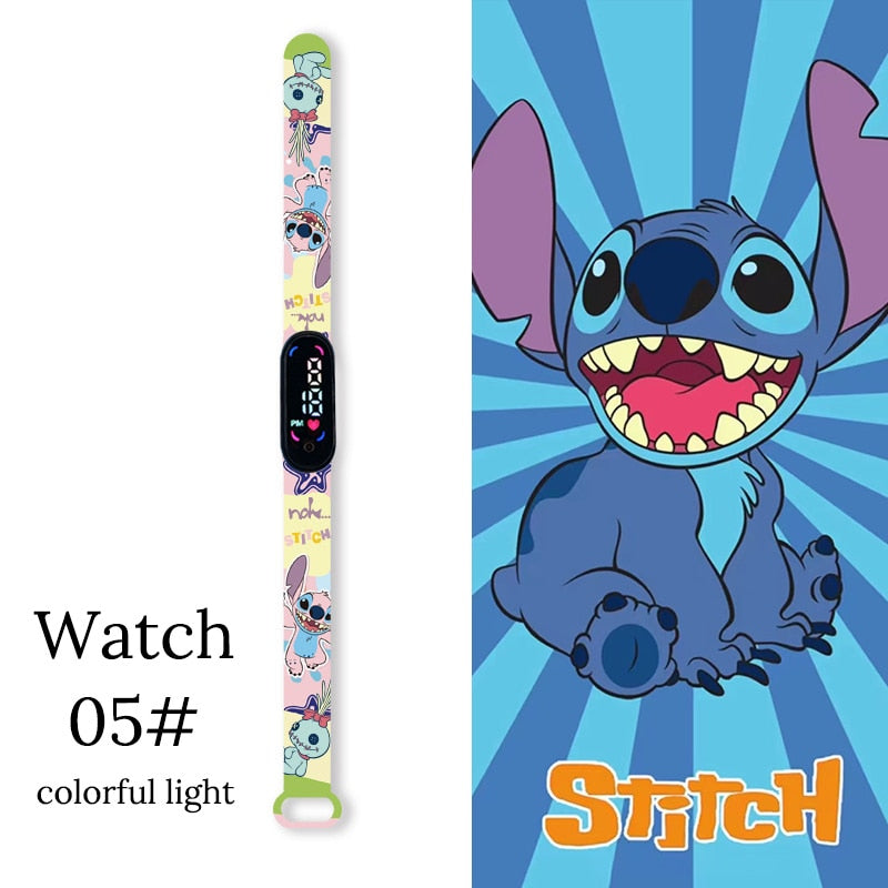 Disney dessin animé point enfants montres filles mode Bracelet LED femmes montre enfants électronique numérique étanche horloge