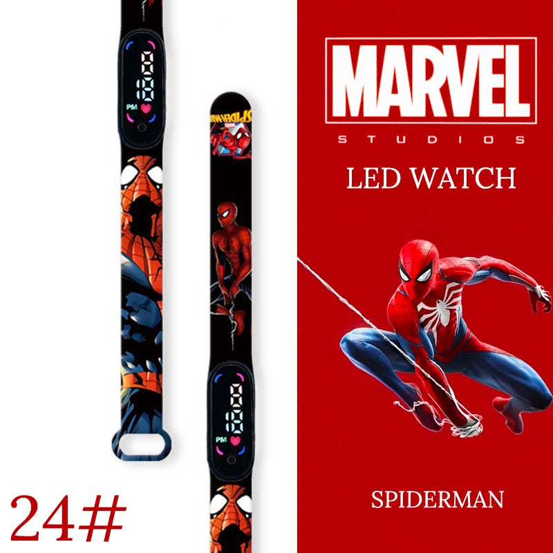 Disney Spiderman Kid # 39; s Montres Hommes Sport Bracelet Bracelet Étanche Enfants Montre Numérique Garçons LED Horloge relogio montre