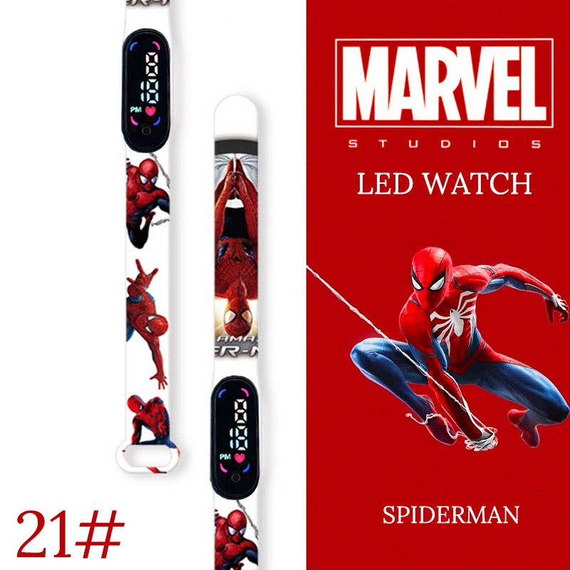 Disney Spiderman Kid # 39; s Montres Hommes Sport Bracelet Bracelet Étanche Enfants Montre Numérique Garçons LED Horloge relogio montre