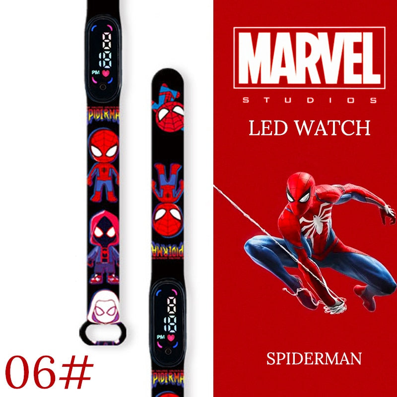Disney Spiderman Kid # 39; s Montres Hommes Sport Bracelet Bracelet Étanche Enfants Montre Numérique Garçons LED Horloge relogio montre