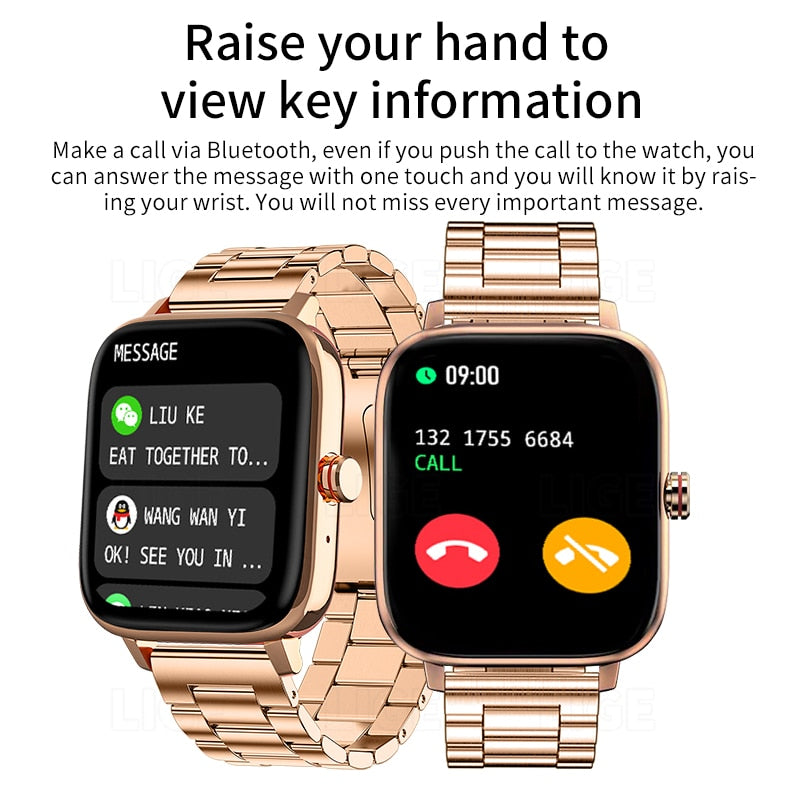 2023 Men Smart Watch Women Custom Dial Smartwatch For Men Android IOS Waterproof Bluetooth Watches Full Touch Bracelet Clock Men