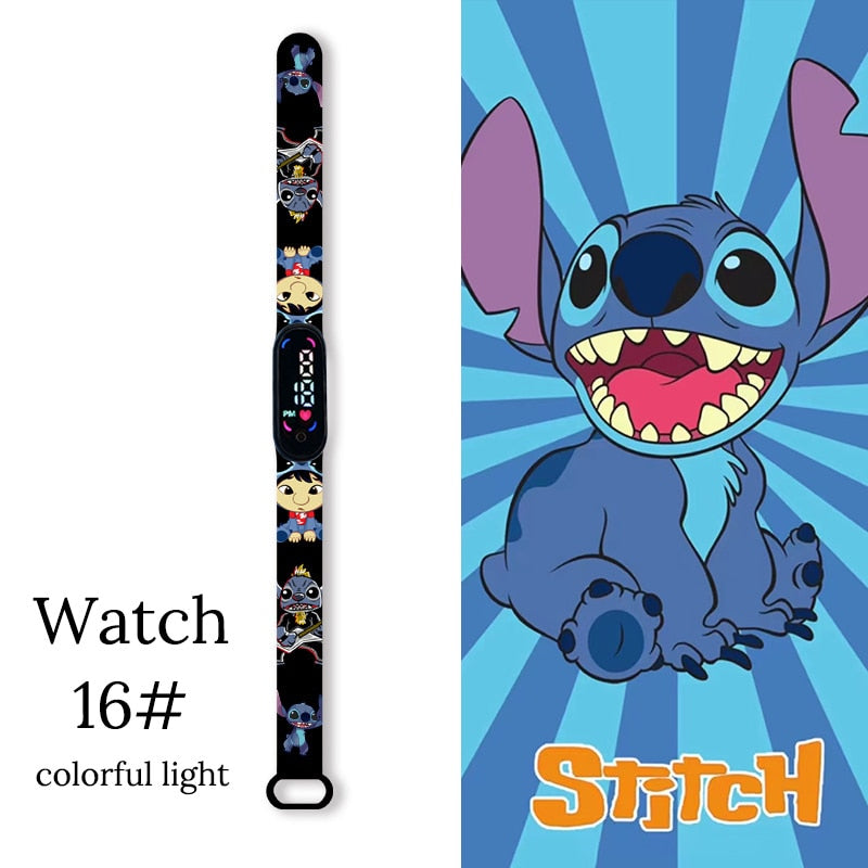 Disney dessin animé point enfants montres filles mode Bracelet LED femmes montre enfants électronique numérique étanche horloge
