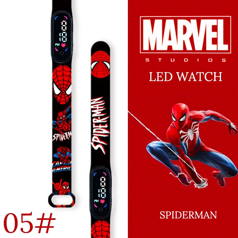 Disney Spiderman Kid # 39; s Montres Hommes Sport Bracelet Bracelet Étanche Enfants Montre Numérique Garçons LED Horloge relogio montre