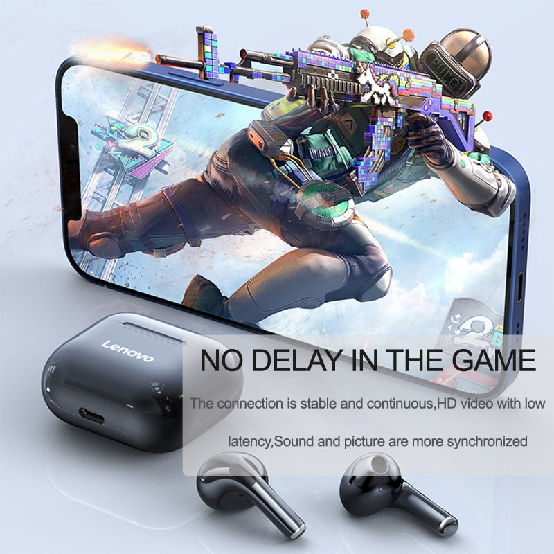 Nouveau Original Lenovo LP40 TWS écouteur sans fil Bluetooth 5.0 double réduction du bruit stéréo contrôle tactile des basses longue veille 230 mAH