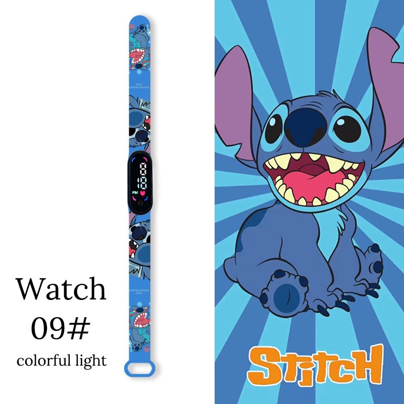 Disney dessin animé point enfants montres filles mode Bracelet LED femmes montre enfants électronique numérique étanche horloge